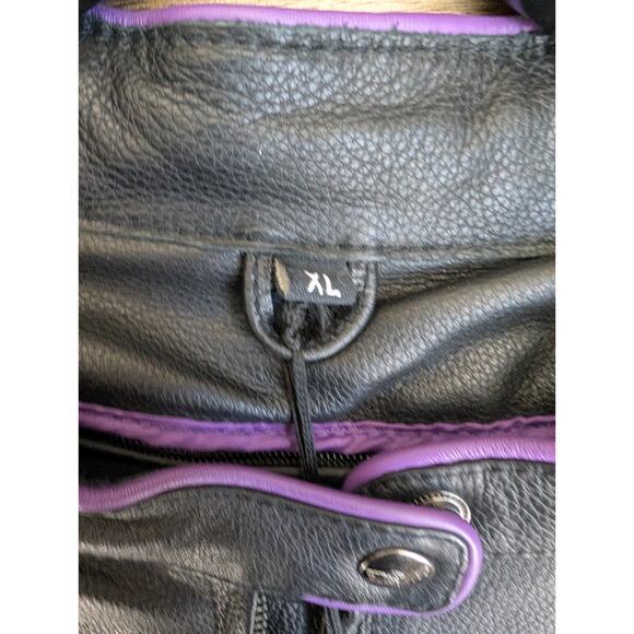 Milwaukee Leather Scooter Jacket Women XL Black Embroidered Studded Full Zip NWT - Picture 3 of 4